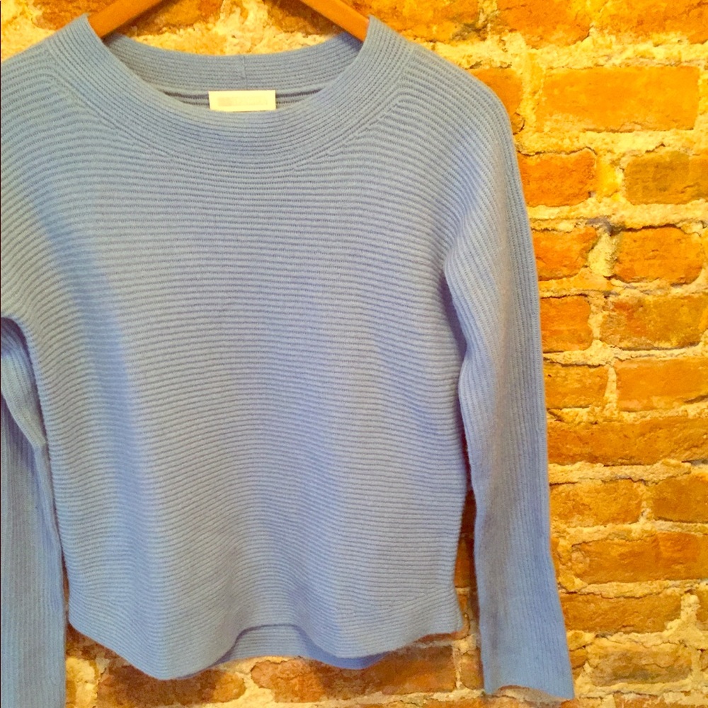 •St. Emile• Ribbed Wool & Cashmere Blend Sweater